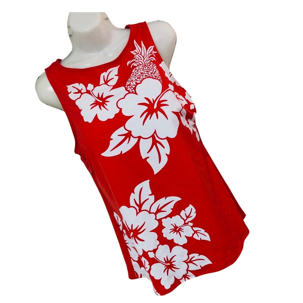 NWOT Lands End Tankini Swim Suit Orange Tropical Beach Vacation Womens 12
